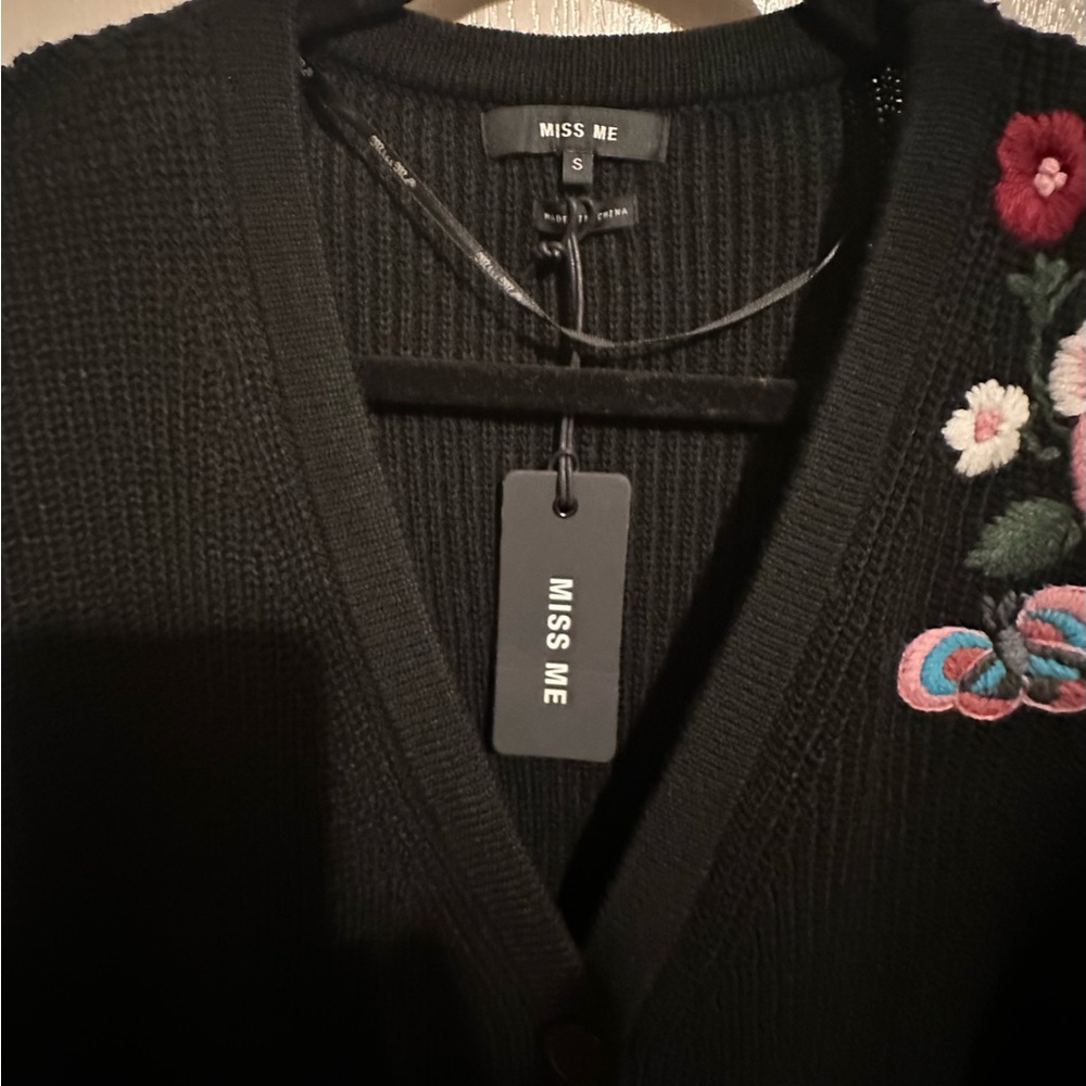 Miss Me Embroidered Cardigan - Picture 2 of 7